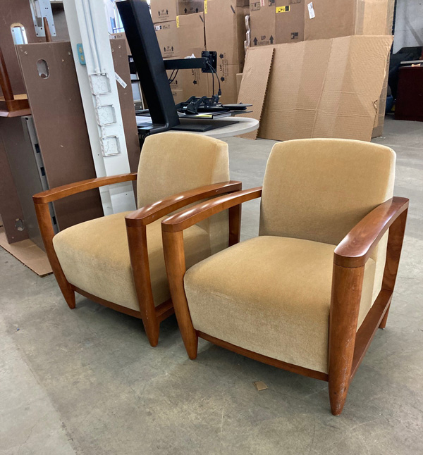 Two David Edward Club Chairs