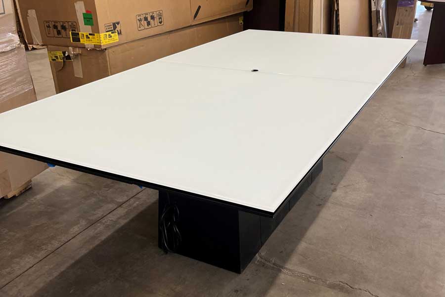 Halcon Glass Top Conference Table 