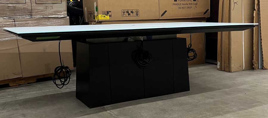 Halcon Glass Top Conference Table 